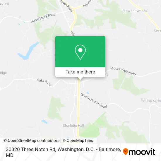 30320 Three Notch Rd map
