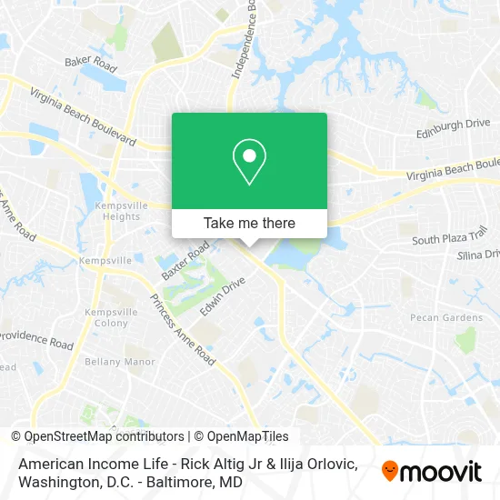 American Income Life - Rick Altig Jr & Ilija Orlovic map