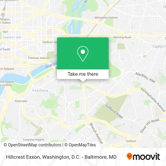 Hillcrest Exxon map