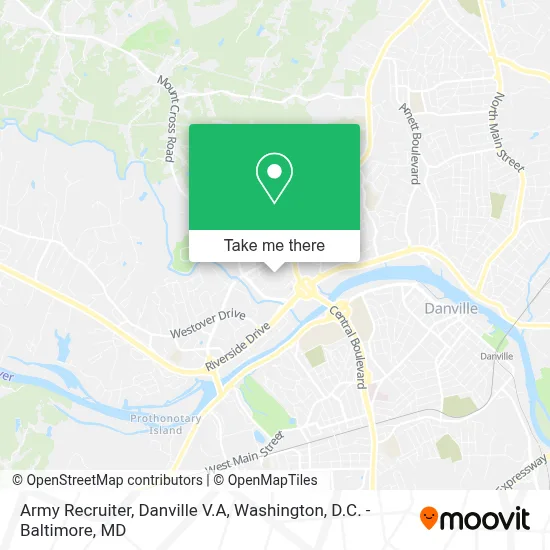 Army Recruiter, Danville V.A map