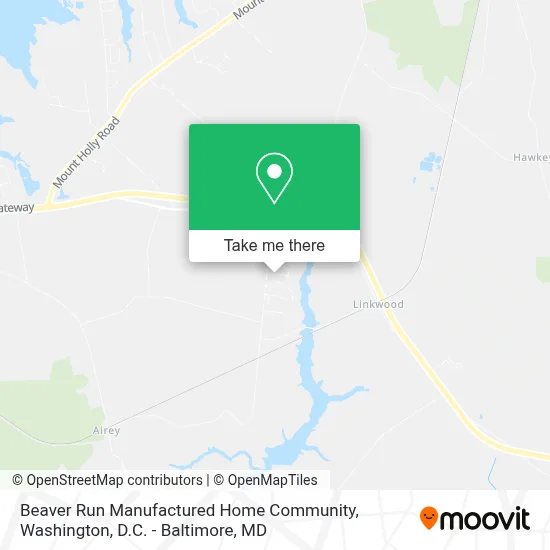 Beaver Run Manufactured Home Community map