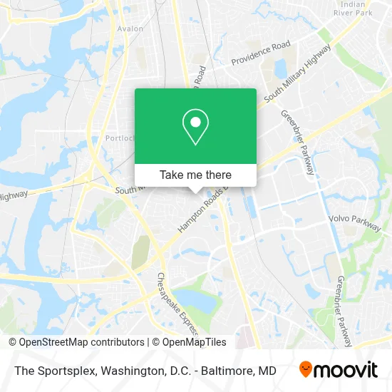 The Sportsplex map