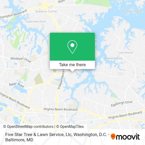 Five Star Tree & Lawn Service, Llc map