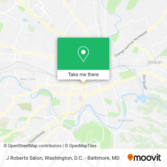 J Roberts Salon map
