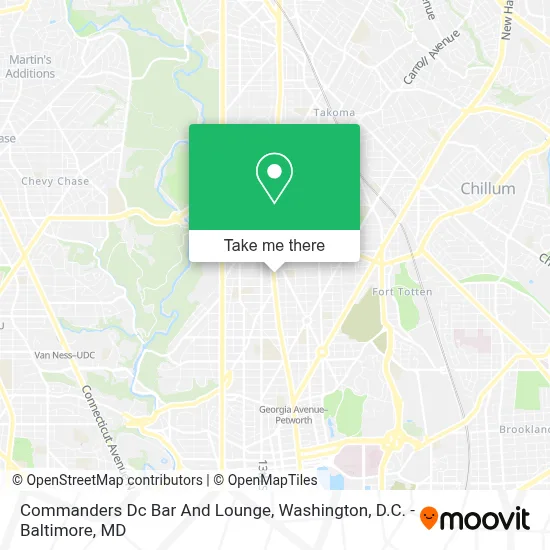 Commanders Dc Bar And Lounge map