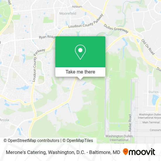 Merone's Catering map