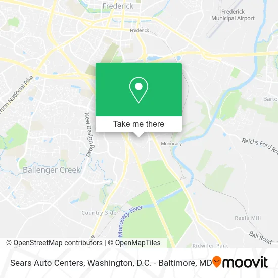Sears Auto Centers map