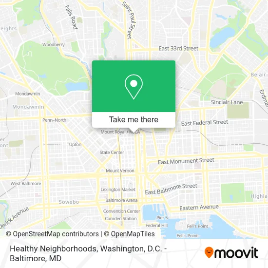 Healthy Neighborhoods map
