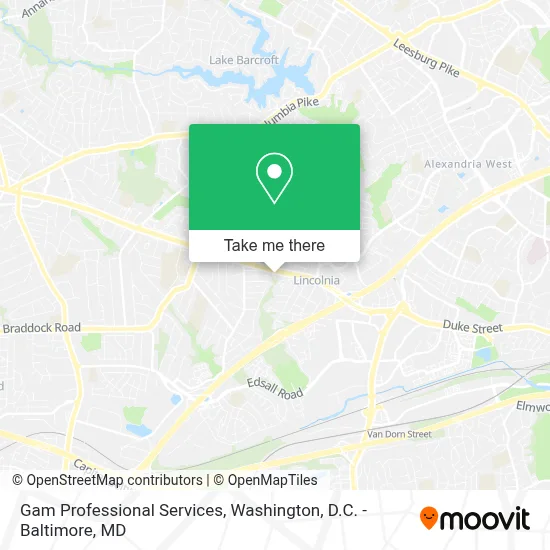 Gam Professional Services map
