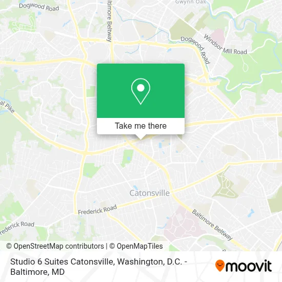 Studio 6 Suites Catonsville map