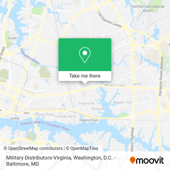 Military Distributors-Virginia map