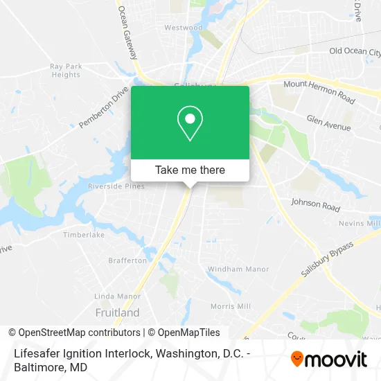 Lifesafer Ignition Interlock map