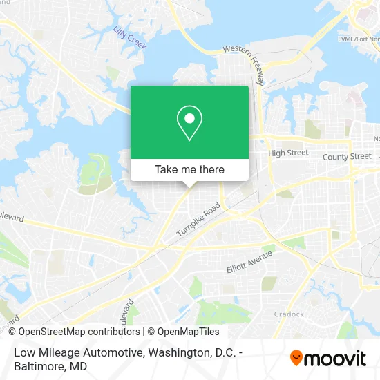Low Mileage Automotive map