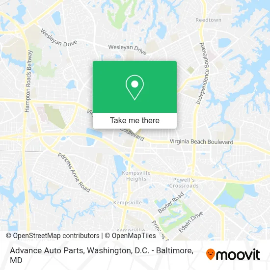Advance Auto Parts map