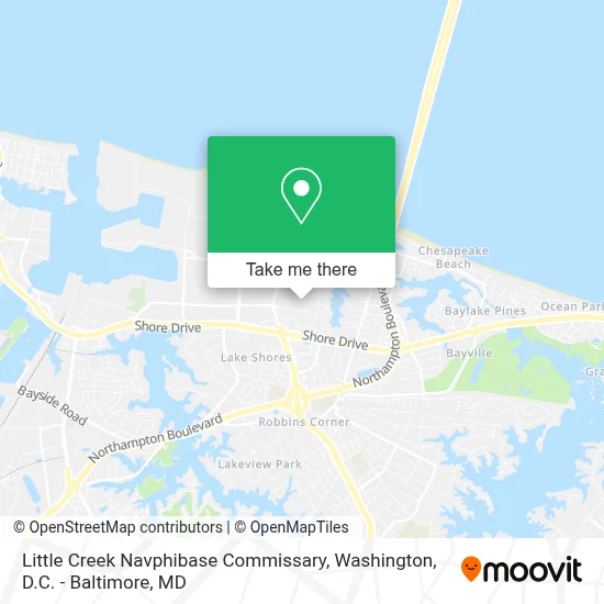 Little Creek Navphibase Commissary map