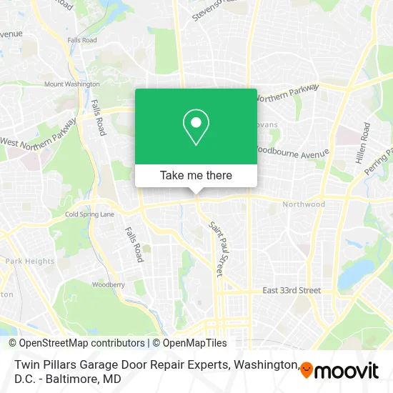 Twin Pillars Garage Door Repair Experts map