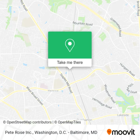 Pete Rose Inc. map