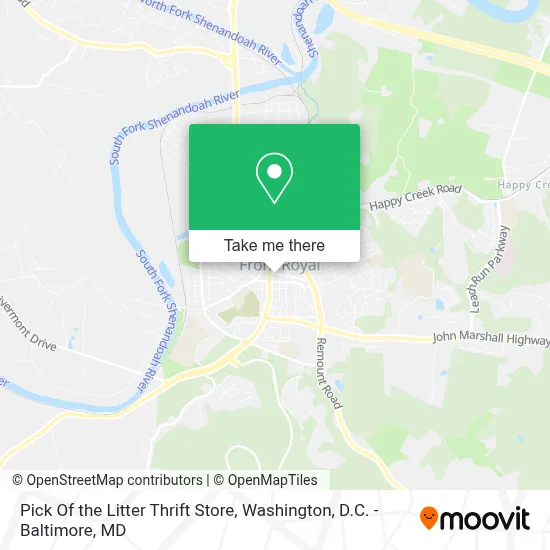 Pick Of the Litter Thrift Store map