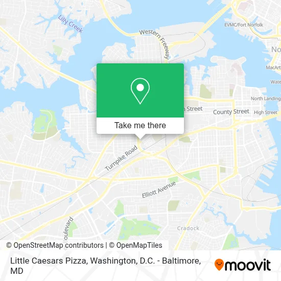 Little Caesars Pizza map