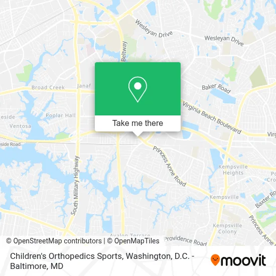 Children's Orthopedics Sports map