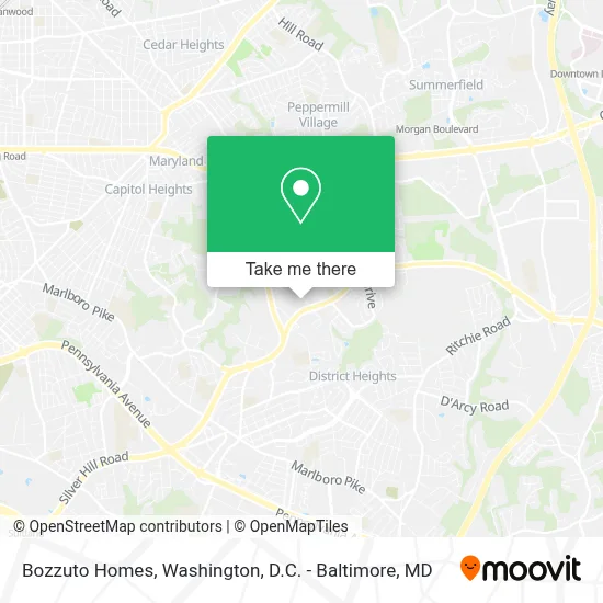 Bozzuto Homes map