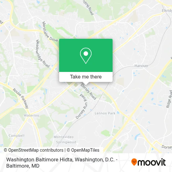 Washington Baltimore Hidta map