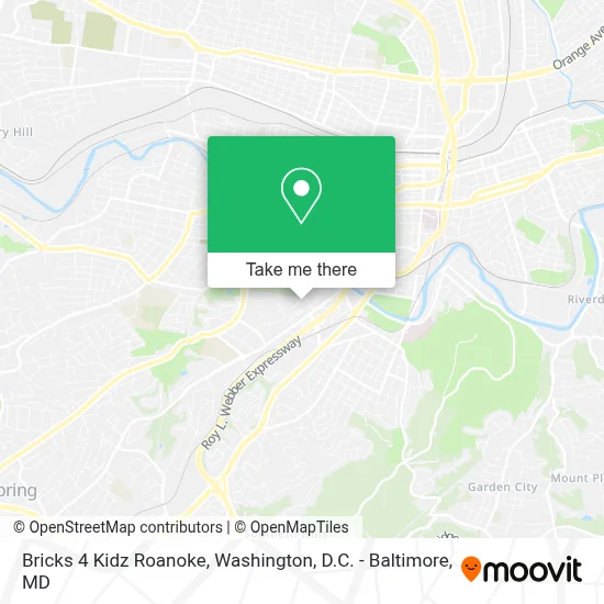 Bricks 4 Kidz Roanoke map