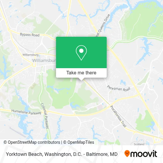 Yorktown Beach map