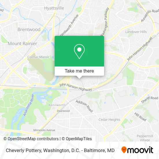 Cheverly Pottery map