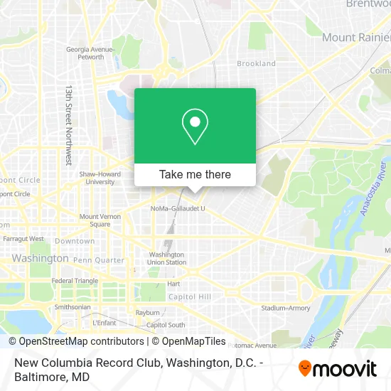 New Columbia Record Club map