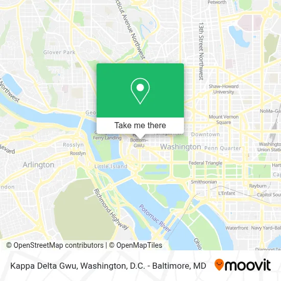 Kappa Delta Gwu map
