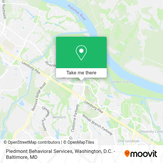 Piedmont Behavioral Services map