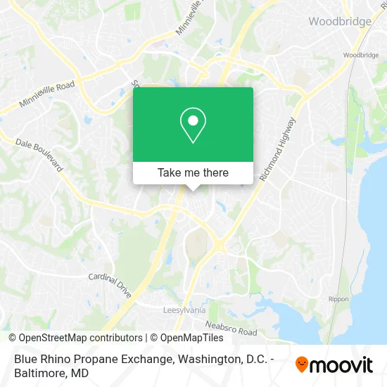 Blue Rhino Propane Exchange map