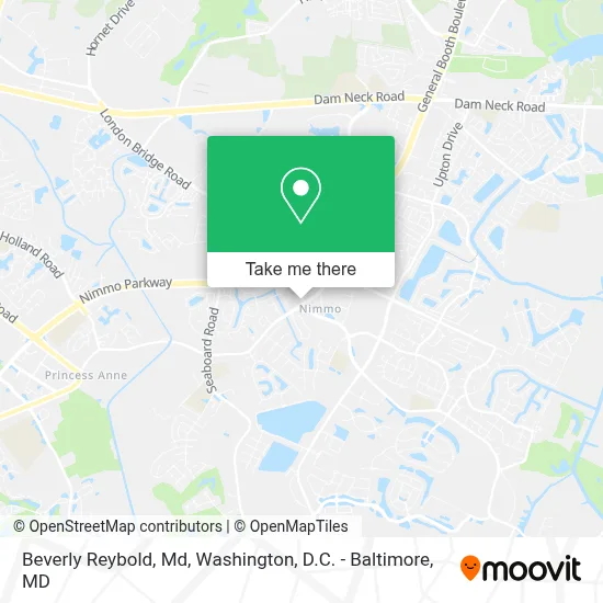Beverly Reybold, Md map