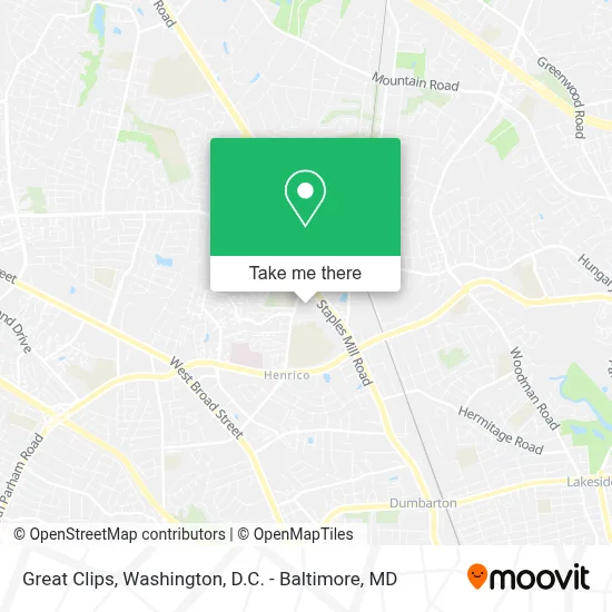 Great Clips map