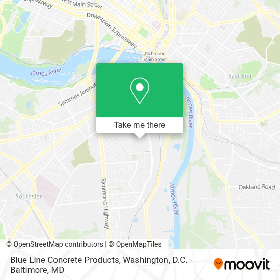 Blue Line Concrete Products map