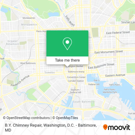 B.Y. Chimney Repair map