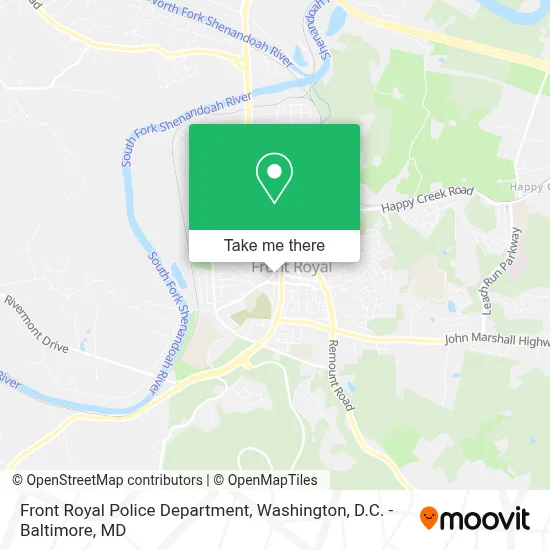 Front Royal Police Department map