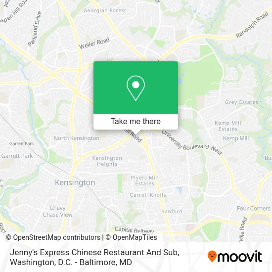 Jenny's Express Chinese Restaurant And Sub map