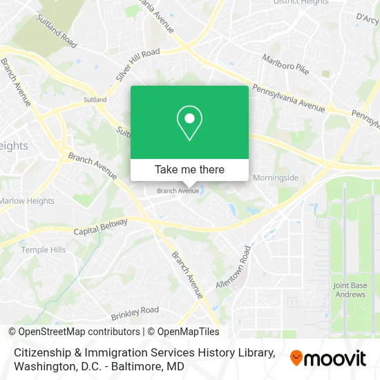 Citizenship & Immigration Services History Library map