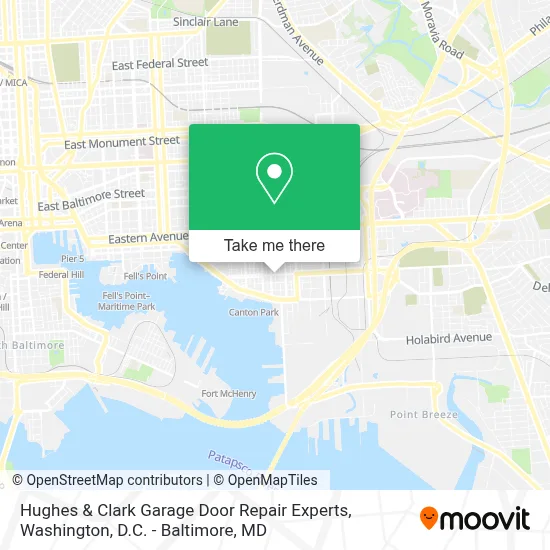 Hughes & Clark Garage Door Repair Experts map