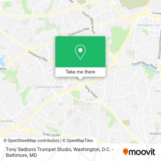 Tony Sadlon's Trumpet Studio map
