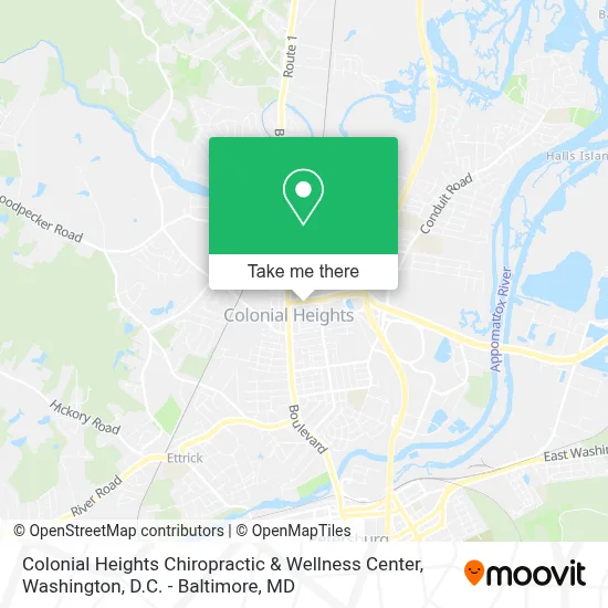 Colonial Heights Chiropractic & Wellness Center map