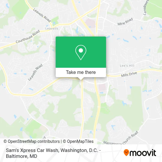 Sam's Xpress Car Wash map