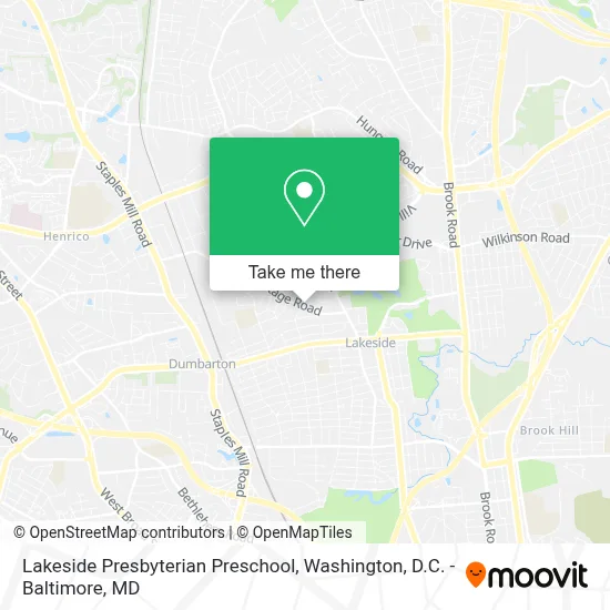 Lakeside Presbyterian Preschool map