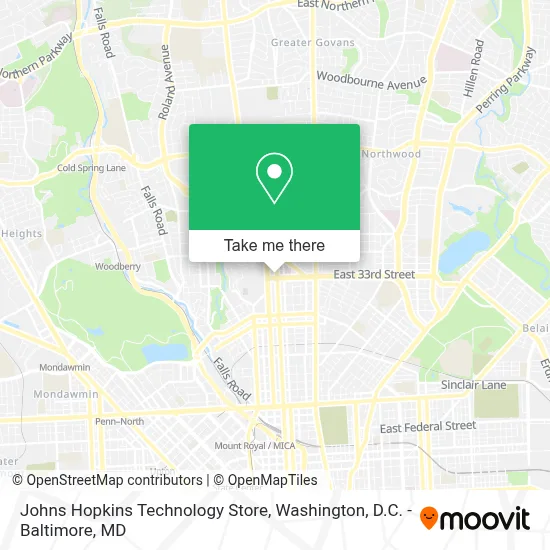 Johns Hopkins Technology Store map