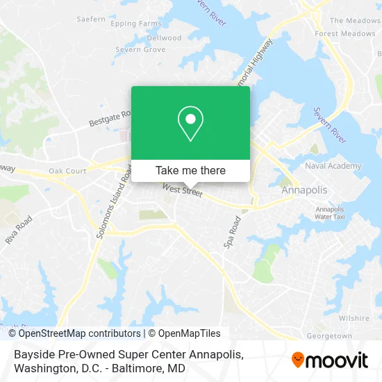 Bayside Pre-Owned Super Center Annapolis map