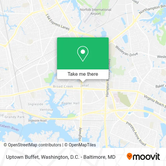 Uptown Buffet map