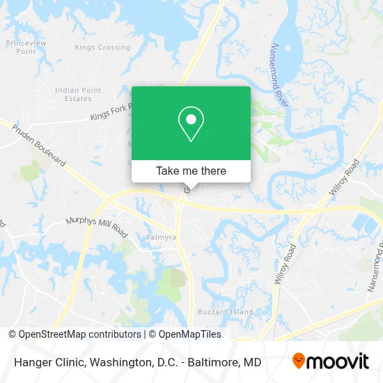 Hanger Clinic map