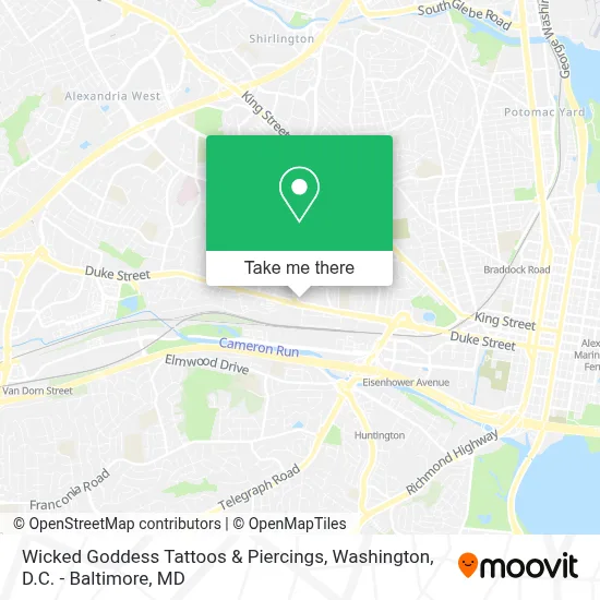 Wicked Goddess Tattoos & Piercings map